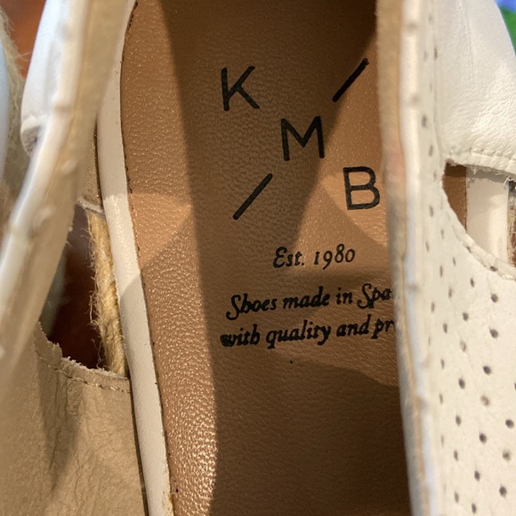 KMB Cutout Platform Oxfords in wh leather w/ a jute wrapped platform sole. 8.5 - Picture 4 of 6